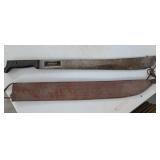 Incolma Gavilan Colombia Machete with Leather Sheath See Photos