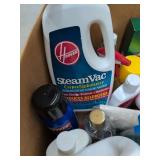Box Lot of Assorted Household Cleaners Adhesives Laundry Care
