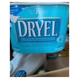 Box Lot of Assorted Household Cleaners Adhesives Laundry Care