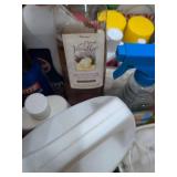 Box Lot of Assorted Household Cleaners Adhesives Laundry Care