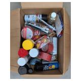 Box Lot of Assorted Paint Adhesive Tape & Shop Supplies
