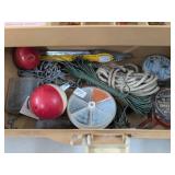Vintage Fishing Tackle Box Lot with Lures Bobbers Hooks Sinkers