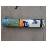Screened Hex Pavilion Camping Shelter Canopy Tent Green See Photos