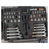 Assorted Hand Tool Lot Socket Sets Wrenches Mallet Gloves in Cases