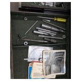 Vintage Green Metal Machinist Toolbox with Assorted Tools & Hardware