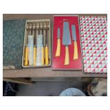 Vintage Sheffield Firth Stainless Table Knives & Serving Pieces Set