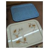 Lot of Assorted Serving Trays Melamine Silverplate Royal Lace Placemats