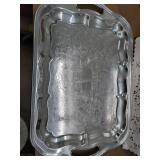 Lot of Assorted Serving Trays Melamine Silverplate Royal Lace Placemats