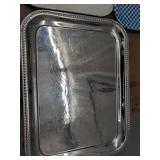 Lot of Assorted Serving Trays Melamine Silverplate Royal Lace Placemats