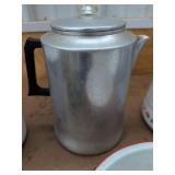 Vintage Enamelware Kitchen Lot Coffee Pots Pans Bowl Canister Dish