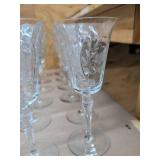 Vintage Assorted Glassware Lot Etched Stem Goblets Bowls Cobalt Glass
