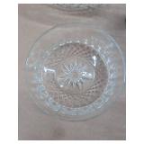 Vintage Assorted Glassware Lot Etched Stem Goblets Bowls Cobalt Glass