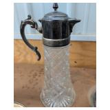 Vintage Silverplate & Glass Serving Ware Lot Pyrex Sheridan Sheffield
