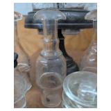 Antique Silverplate Cruet Castor Set w Extra Glass Bottles Jar