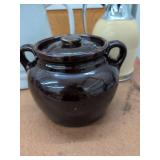 Vintage Kitchenware Lot Enamel Coffee Pot Crock Thermos Carafe