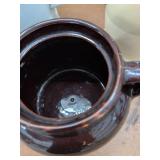 Vintage Kitchenware Lot Enamel Coffee Pot Crock Thermos Carafe