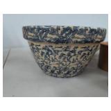 Field & Stream Mugs with Spongeware Mixing Bowls Pottery Lot