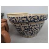 Field & Stream Mugs with Spongeware Mixing Bowls Pottery Lot