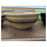 Vintage Mixing Bowls Stoneware & Green Glass Assorted Kitchen Lot
