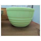 Vintage Mixing Bowls Stoneware & Green Glass Assorted Kitchen Lot