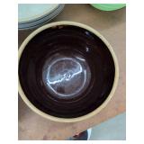 Vintage Mixing Bowls Stoneware & Green Glass Assorted Kitchen Lot