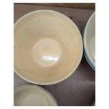 Vintage Mixing Bowls Stoneware & Green Glass Assorted Kitchen Lot