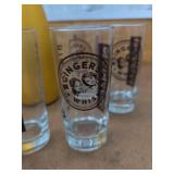 2 Gingers Irish Whiskey Highball Glasses & Yellow Soda Siphon Set