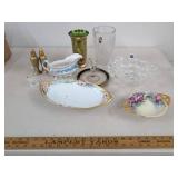 Mixed Vintage Glass & China Lot Fostoria Rosenthal Alfred Meakin