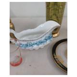 Mixed Vintage Glass & China Lot Fostoria Rosenthal Alfred Meakin