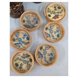 Vintage Tiki Barware Lot Ceramic Mugs Hawaii Coasters Figural Vase