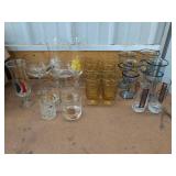Vintage Assorted Barware Advertising Glasses Stemware Mixed Lot