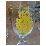 Vintage Assorted Barware Advertising Glasses Stemware Mixed Lot