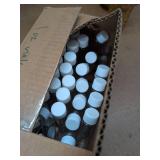 Uline S-21128 1 oz Clear Cylinder Bottles w/ Standard Caps Box