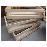 Lot of Assorted Decorative Baskets Crates Planter & Wood Shelf