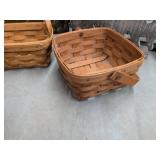 Lot of Assorted Decorative Baskets Crates Planter & Wood Shelf