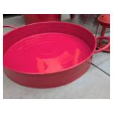 Lot of Assorted Metal Decor Tubs Trays and Lanterns Colorful Set