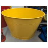 Lot of Assorted Metal Decor Tubs Trays and Lanterns Colorful Set