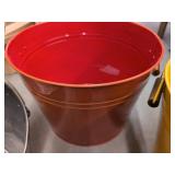 Lot of Assorted Metal Decor Tubs Trays and Lanterns Colorful Set