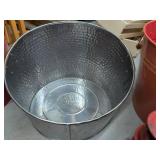Lot of Assorted Metal Decor Tubs Trays and Lanterns Colorful Set