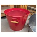 Lot of Assorted Metal Decor Tubs Trays and Lanterns Colorful Set