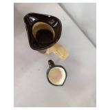 Vintage Toby Jug Pitcher & Character Face Creamer Ceramic Set