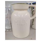 Lot of Assorted Decorative Pitchers and Princess House Glass Vase