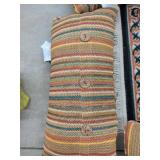 Lot of Vintage Throw Pillows & Accent Rugs Mixed Textile Decor