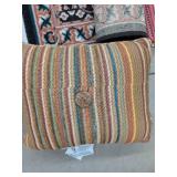 Lot of Vintage Throw Pillows & Accent Rugs Mixed Textile Decor