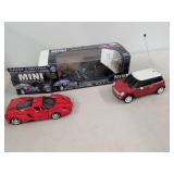 Lot of Assorted Toy Cars RC Mini Cooper & Ferrari Enzo Model Cars