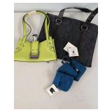 Guess Handbag Reusable Tote Bag Lot Neon Green Gray Blue Bags
