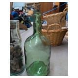 Lot of Rustic Decorative Vase Bottle & Metal Accent Home Decor