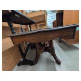 Antique Quarter Sawn Oak Parlor Lamp Table Pedestal Base 28in