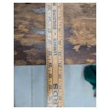 Vintage Wooden Trestle Side Table Turned Legs Rustic Accent Stand