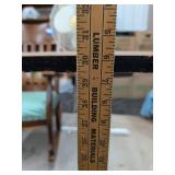 Vintage Wooden Trestle Side Table Turned Legs Rustic Accent Stand